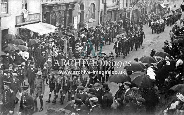 Ross on Wye, Carnival, boy scouts marching