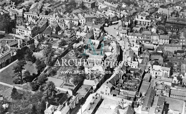 Ross on Wye, aerial view A