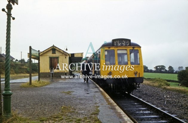 Gunnislake Railway Station & DMU 1971