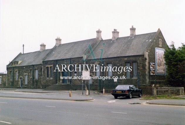 Barnstaple Town Station forecourt c1978