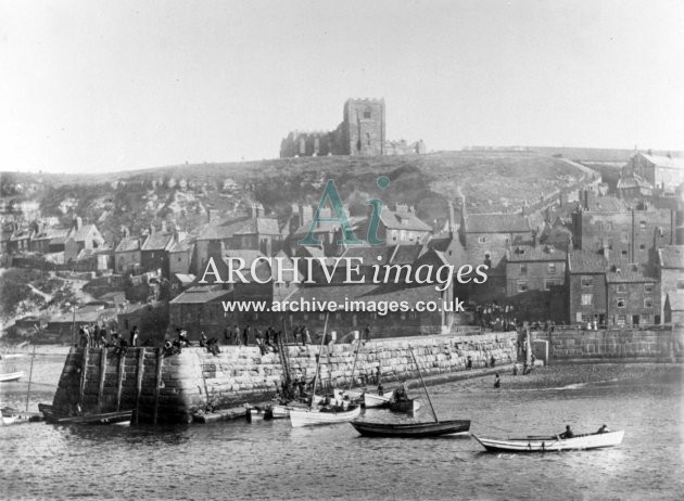 Whitby Harbour c1889