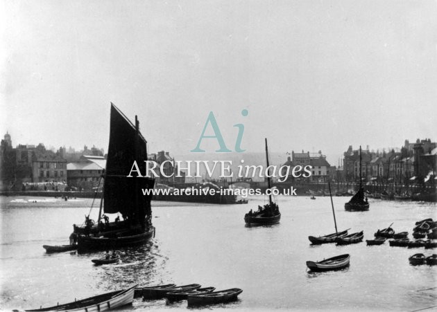 Whitby Harbour c1889