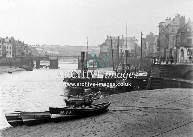 Whitby Harbour c1889