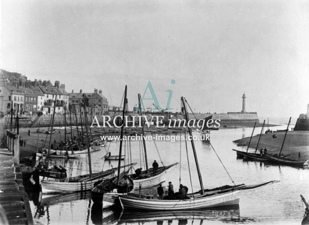 Whitby Harbour c1889