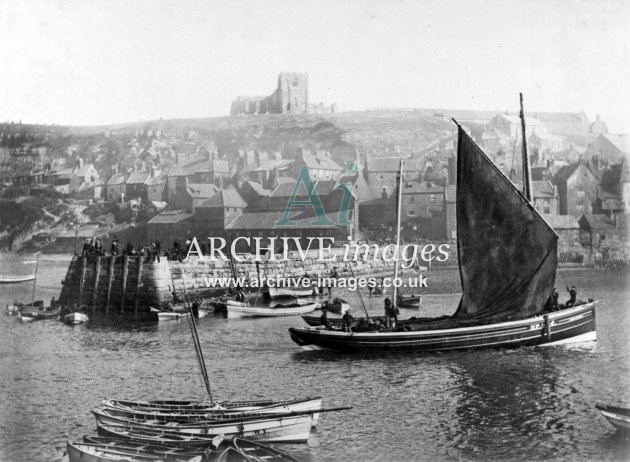 Whitby Harbour c1889