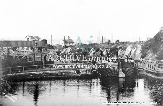 Sheffield & South Yorkshire Navigation, Tinsley Lock near Sheffield c1930