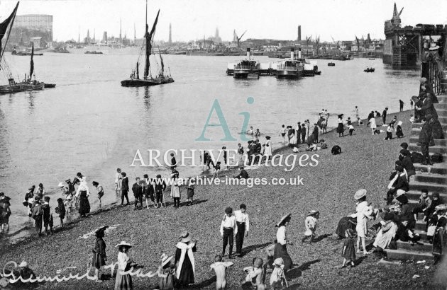 River Thames, Greenwich Reach c1908