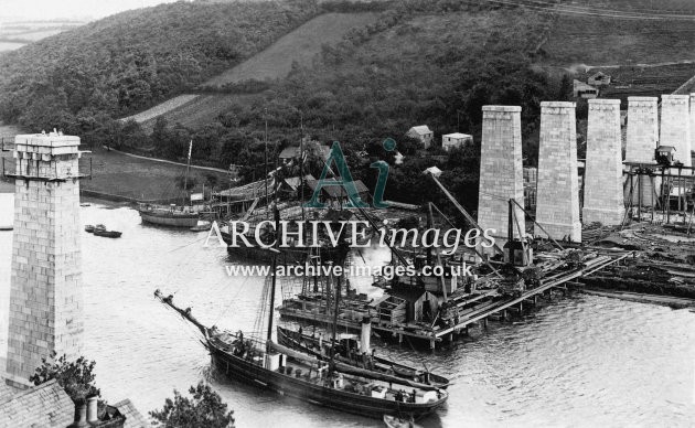 Calstock Viaduct Construction 1905