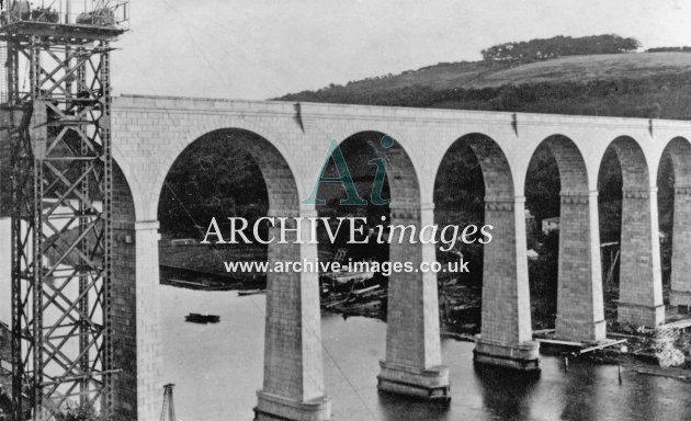 Calstock Viaduct Construction 1908