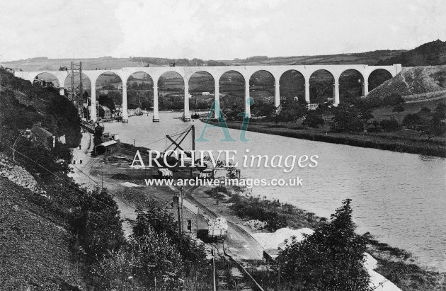 Calstock Viaduct Construction 1907