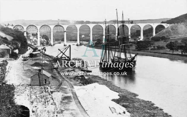 Calstock Viaduct Construction 1907