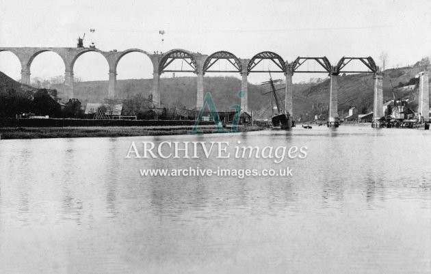 Calstock Viaduct Construction 1907