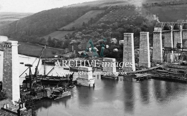 Calstock Viaduct Construction 1906