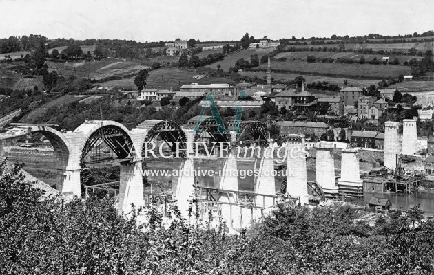 Calstock Viaduct Construction 1906