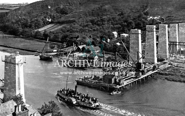 Calstock Viaduct Construction 1905