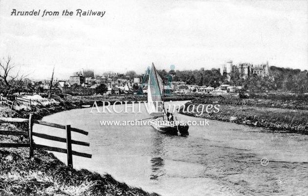 River Arun & barge, Arundel