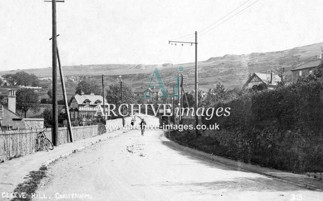 Cleeve Hill Tram Terminus, nr Cheltenham c1905