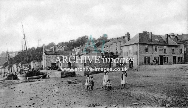 Calstock Steamer Quay & Tamar Hotel c1903