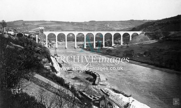 Calstock Viaduct & ECMR Quay c1908