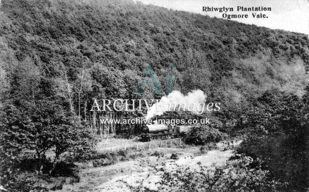 Ogmore Vale, Rhiwglyn Plantation, GWR goods train