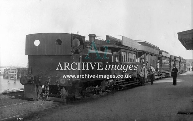 Swansea Railway Station, S&MR No 4 & train