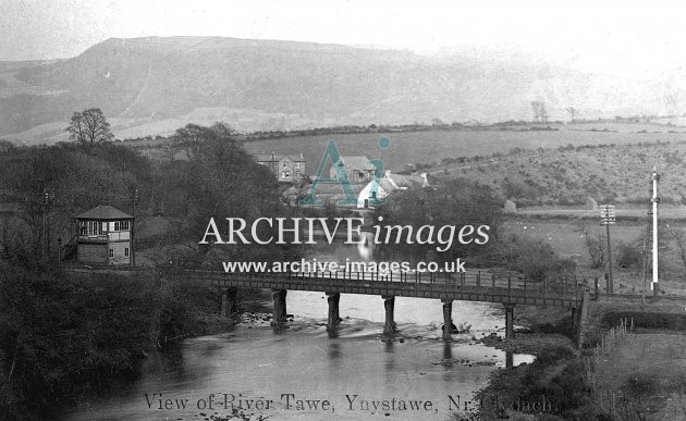 Ynystawe, River Tawe bridge & MR Signal Box