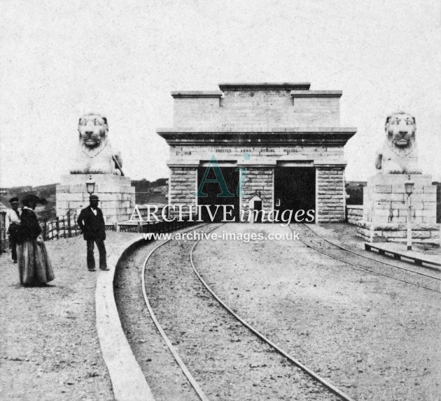 Menai Bridge Railway Station c1855