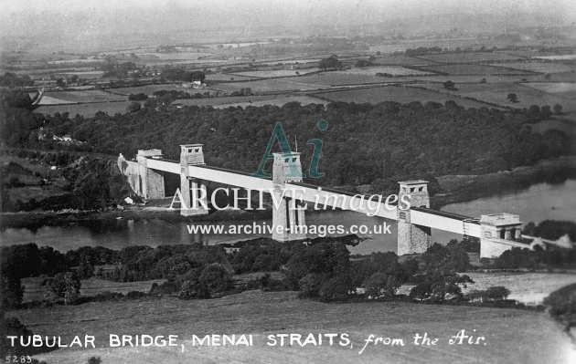 Menai Straits, Britannia Tubular Railway Bridge F aerial