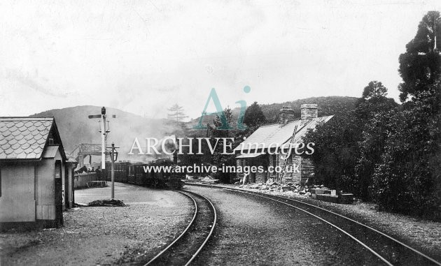 Tan y bwlch Railway Station, construction work c1900