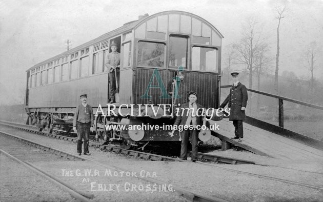 Ebley Crossing Halt & Railmotor c1903