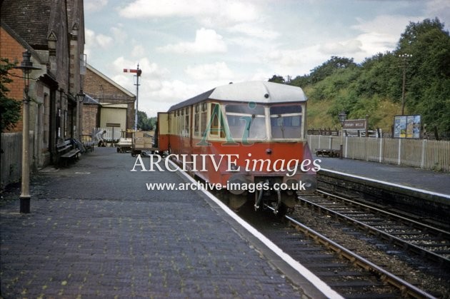 Tenbury Wells Railway Station & Railcar 1961