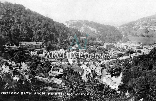 Matlock Bath from the Heights of Jacob c1905