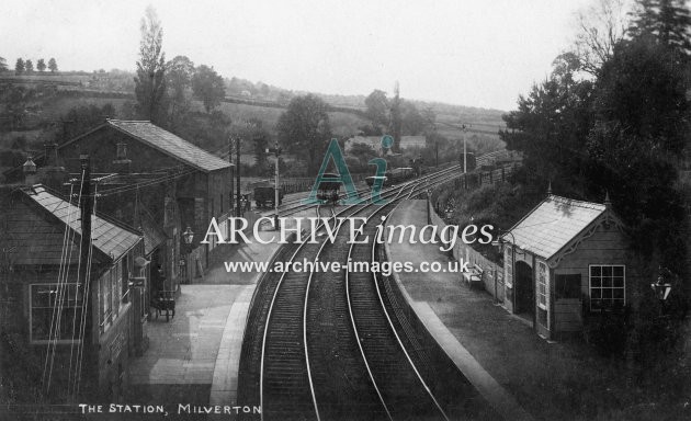 Milverton station GWR c1910