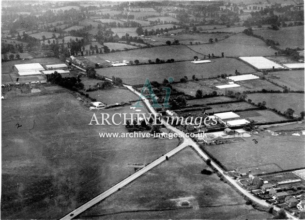 Hertfordshire Broxbourne Aerodrome from the air 1935 CMc