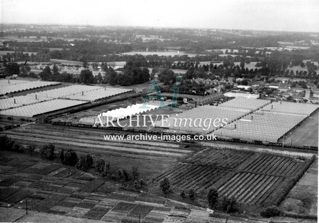 Hertfordshire Broxbourne Turnford from the air 1935 CMc