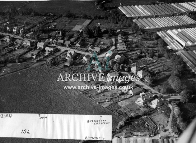 Hertfordshire Broxbourne Buttondene Crescent from the air 1935 CMc