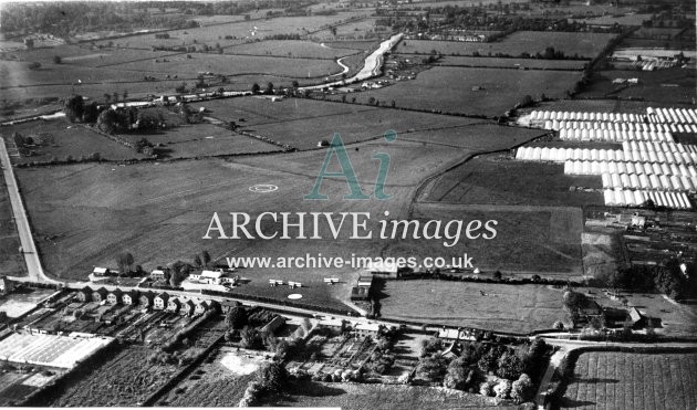 Hertfordshire Broxbourne aerodrome 2 from the air 1935 CMc