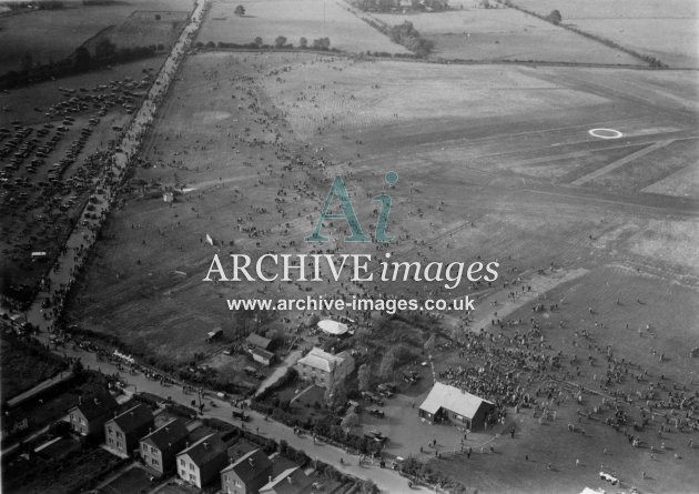 Hertfordshire Broxbourne aerodrome on a fete day 1935 CMc