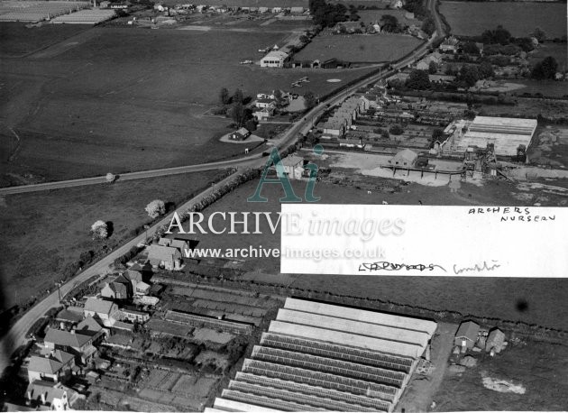 Hertfordshire Broxbourne Aerodrome Archers Nursery from the air 1935 CMc