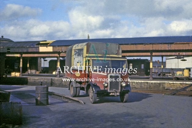 Gobowen Railway Station & BR Parcels Lorry c1962