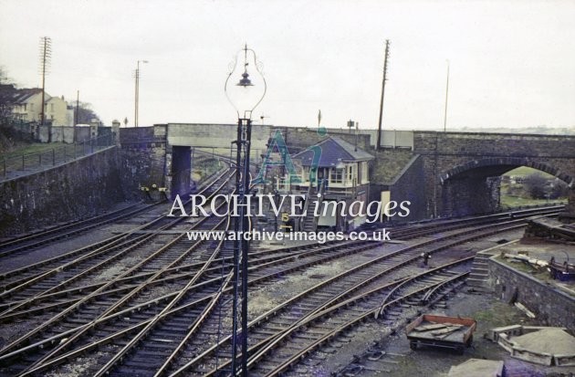 Barnstaple Junction West Signal Box c1968